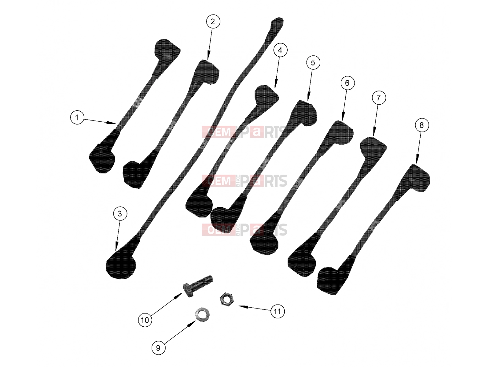 Polaris 2011 LEV GEM - e2/e4/e6/eS/eL/eLXD ELECTRICAL | ELECTRICAL, BATTERY INTERCONNECTS, NINE 8V BATTERIES - e6wSopt (49GEMELECTRICAL11BCABLEE6)
