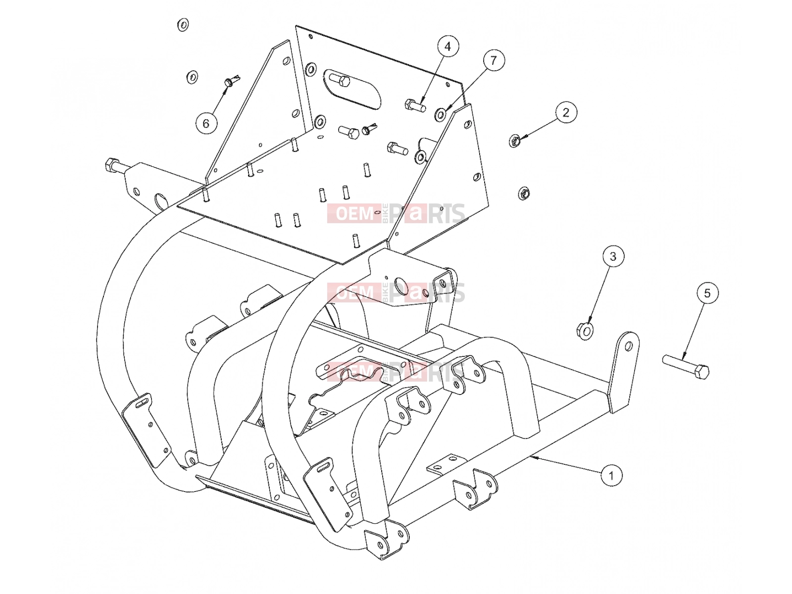 Polaris 2011 LEV GEM - e2/e4/e6/eS/eL/eLXD FRAME | FRAME, SUPPORT, FRONT - e2/e4/e6/eS/eL/eLXD (49GEMFRAME11FRT)