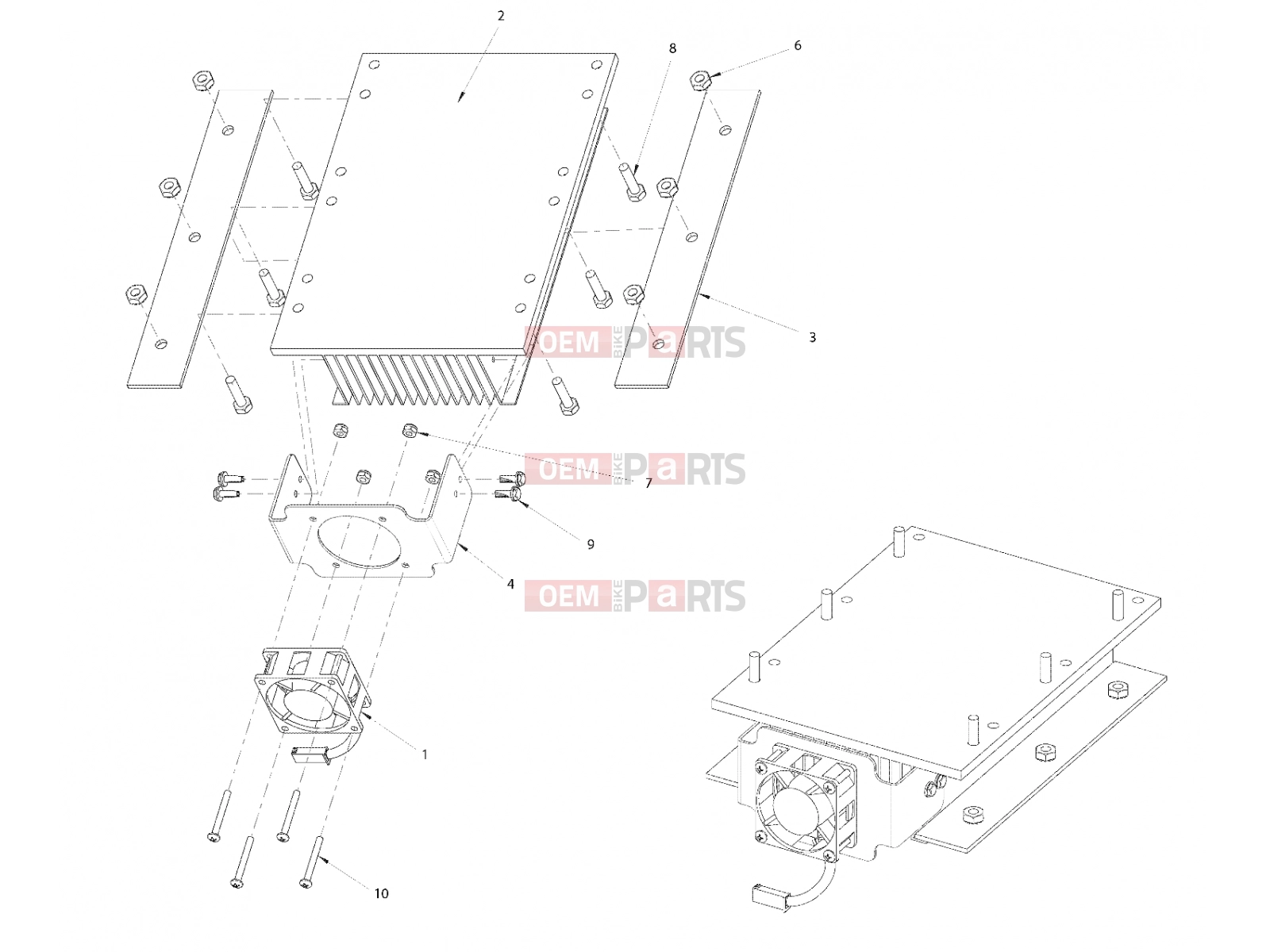 Polaris 2010 LEV GEM - E2/E4/E6/ES/EL/ELXD DRIVE LINE | DRIVE LINE, CONTROLLER WITH HEATSINK - e2/e4/e6/eS/eL/eLXD (49GEMDRIVELINE11CONTROLLER)