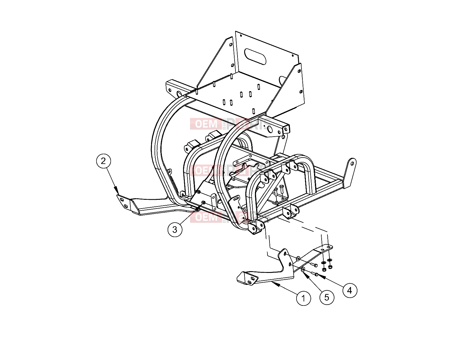 Polaris 2010 LEV GEM - E2/E4/E6/ES/EL/ELXD FRAME | FRAME, OPTIONS, BUMPER, MOUNT, FRONT, RUGGED - e2/e4/e6/eS/eL/eLXD (49GEMOPTIONS11BUMPERMT)