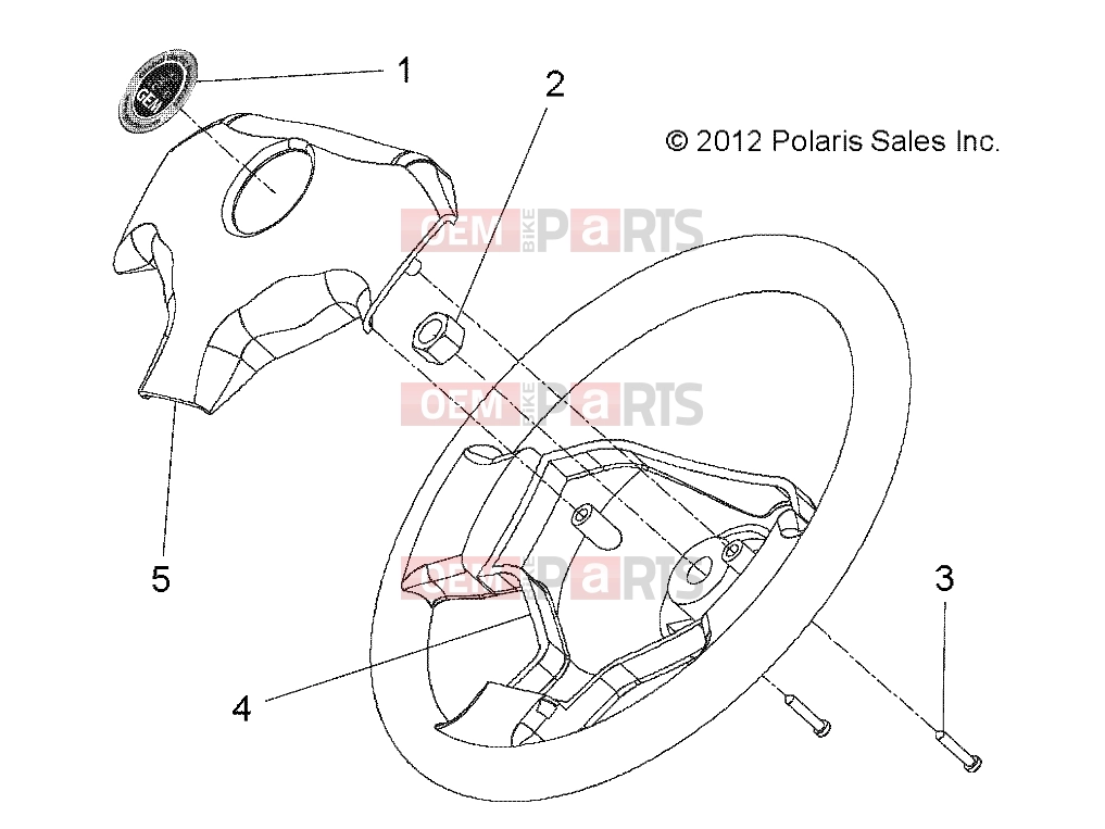 Polaris 2010 LEV GEM - E2/E4/E6/ES/EL/ELXD STEERING | STEERING, WHEEL - e2/e4/e6/eS/eL/eLXD (49GEMSTEER11WHEELE2)