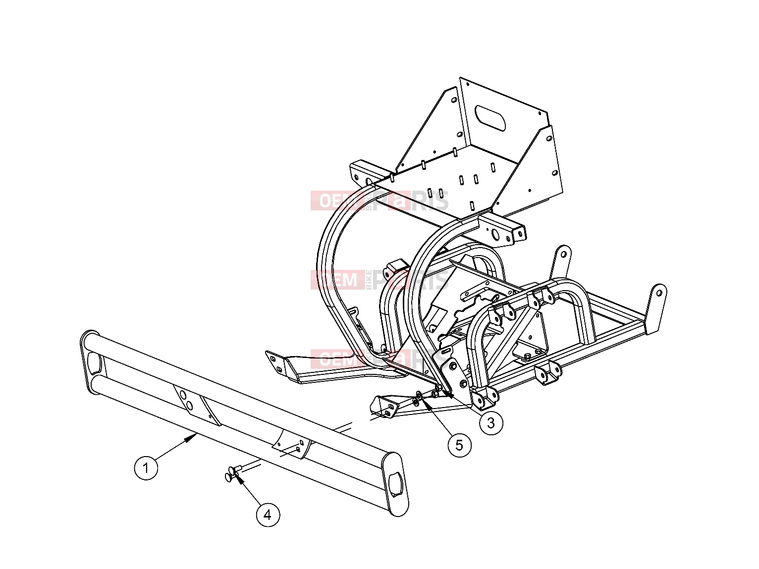 Polaris 2009 LEV GEM - E2/E4/E6/ES/EL/ELXD FRAME | FRAME, OPTIONS, BUMPER, FRONT, RUGGED - e2/e4/e6/eS/eL/eLXD (49GEMOPTIONS11BUMPERRGD)