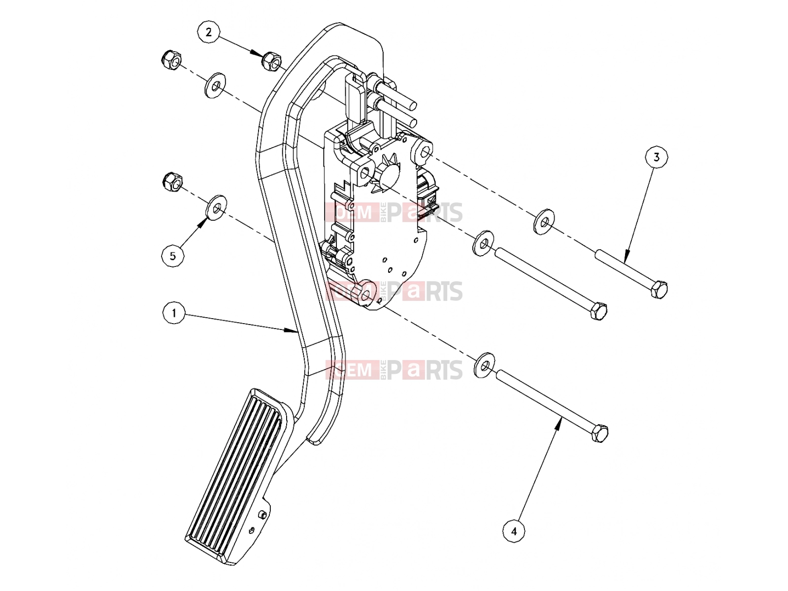 Polaris 2008 LEV GEM - E2/E4/E6/ES/EL/ELXD ELECTRICAL | ELECTRICAL, ACCELERATOR PEDAL - e2/e4/e6/eS/eL/eLXD (49GEMELECTRICAL11PEDAL)