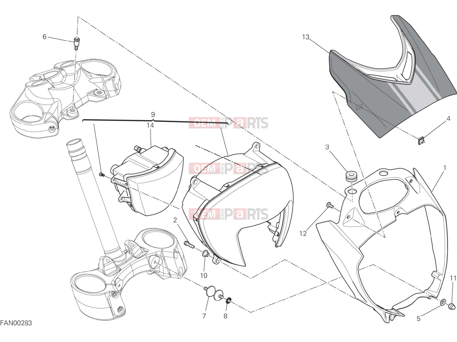 DUCATI 2015 Diavel Titanium HEADLIGHT [MOD:DVLR]