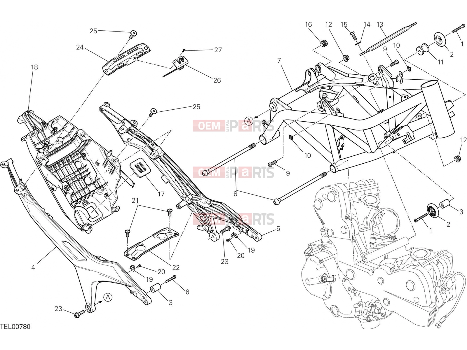 DUCATI 2015 Hyperstrada FRAME [MOD:HYP STR;XST:AUS,EUR,FRA,JAP,TWN]