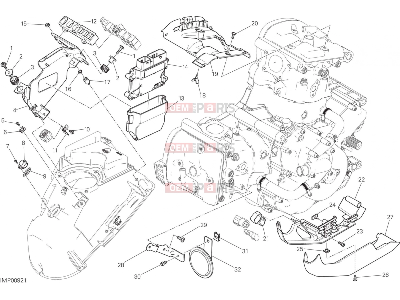 DUCATI 2016 Monster 821 Dark ENGINE CONTROL UNIT [MOD:M821DARK]