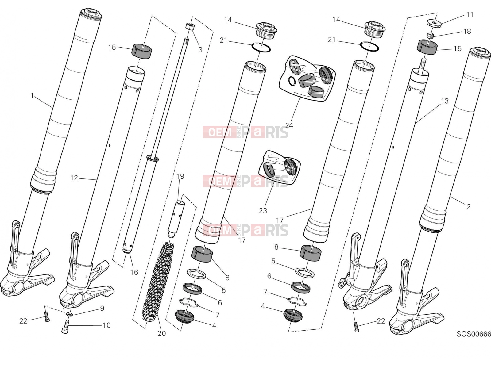 DUCATI 2017 Hypermotard 939 FRONT FORK [MOD:HYM 939]