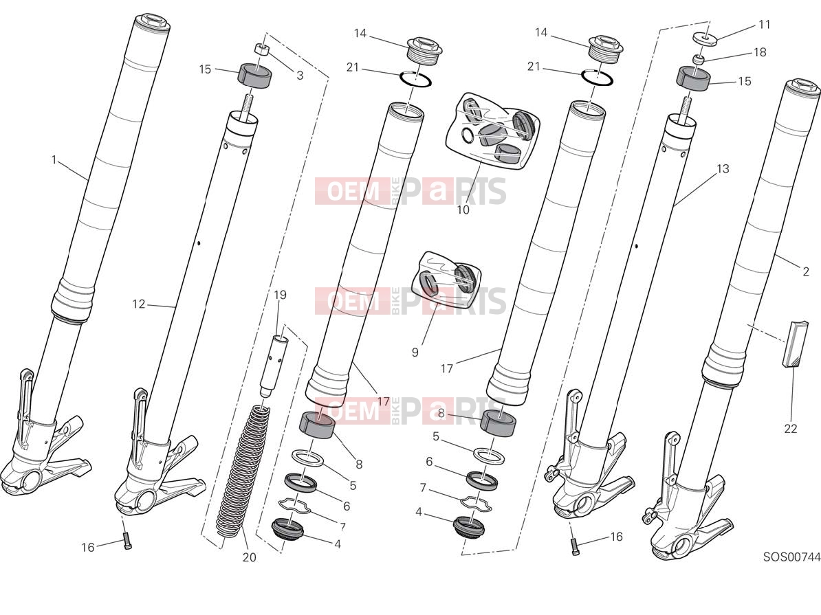DUCATI 2017 Monster 821 FRONT FORK [MOD:M 821]