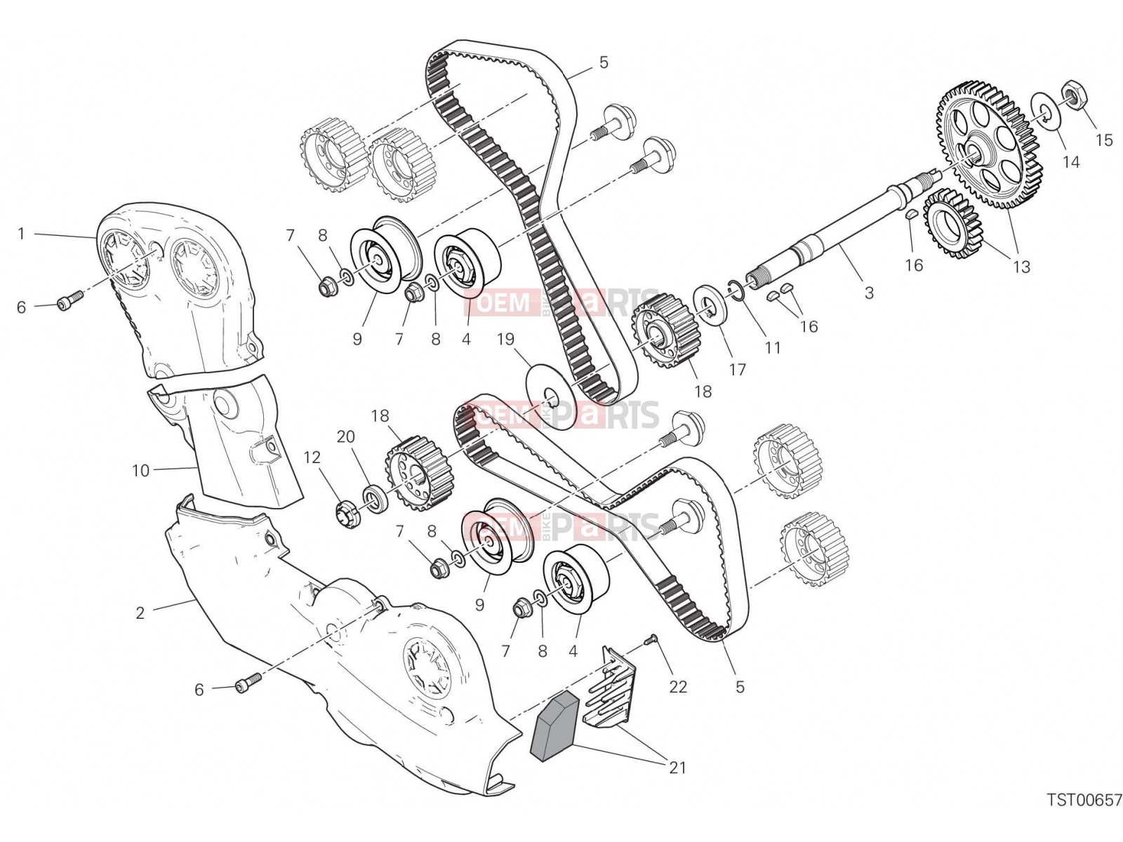 DUCATI 2020 Multistrada 950  TIMING SYSTEM [MOD:MS950]