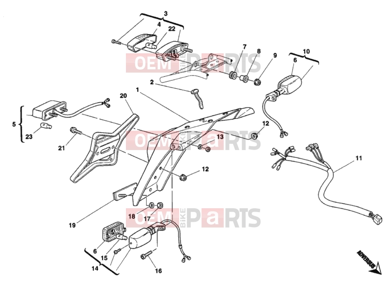 DUCATI 2004 Monster 400 TAILLIGHT » LIGHTING SYSTEM