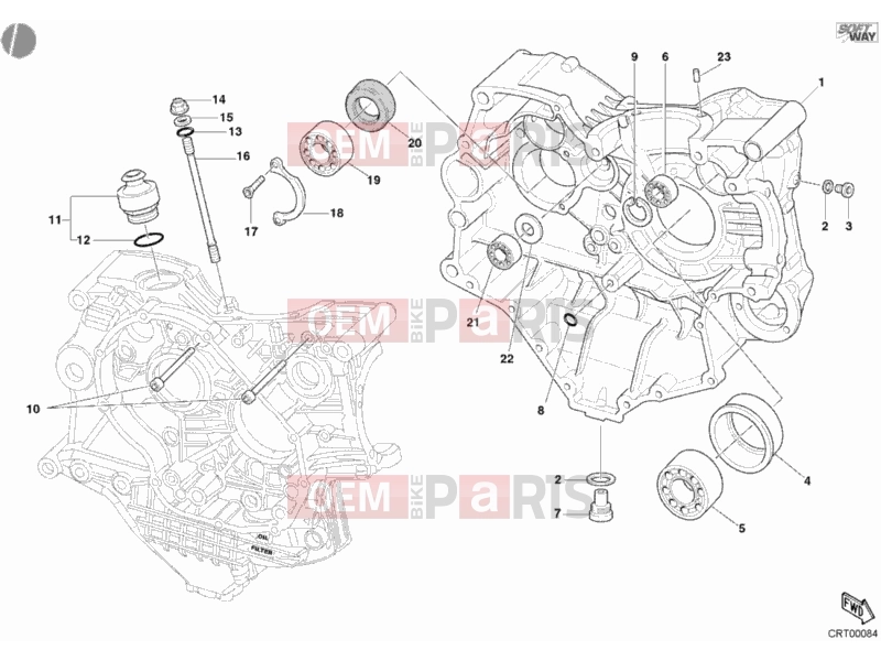DUCATI 2004 998 Final Ed. Single-Seat CRANKCASE » ENGINE CASE
