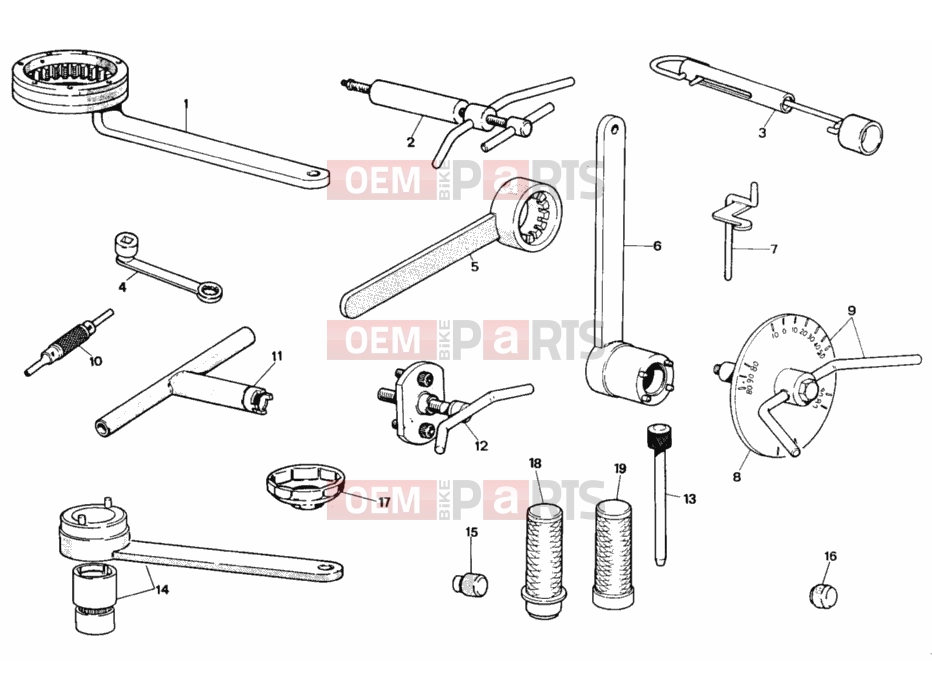 WORKSHOP SERVICE TOOLS - Ducati 907 I.E. 1992