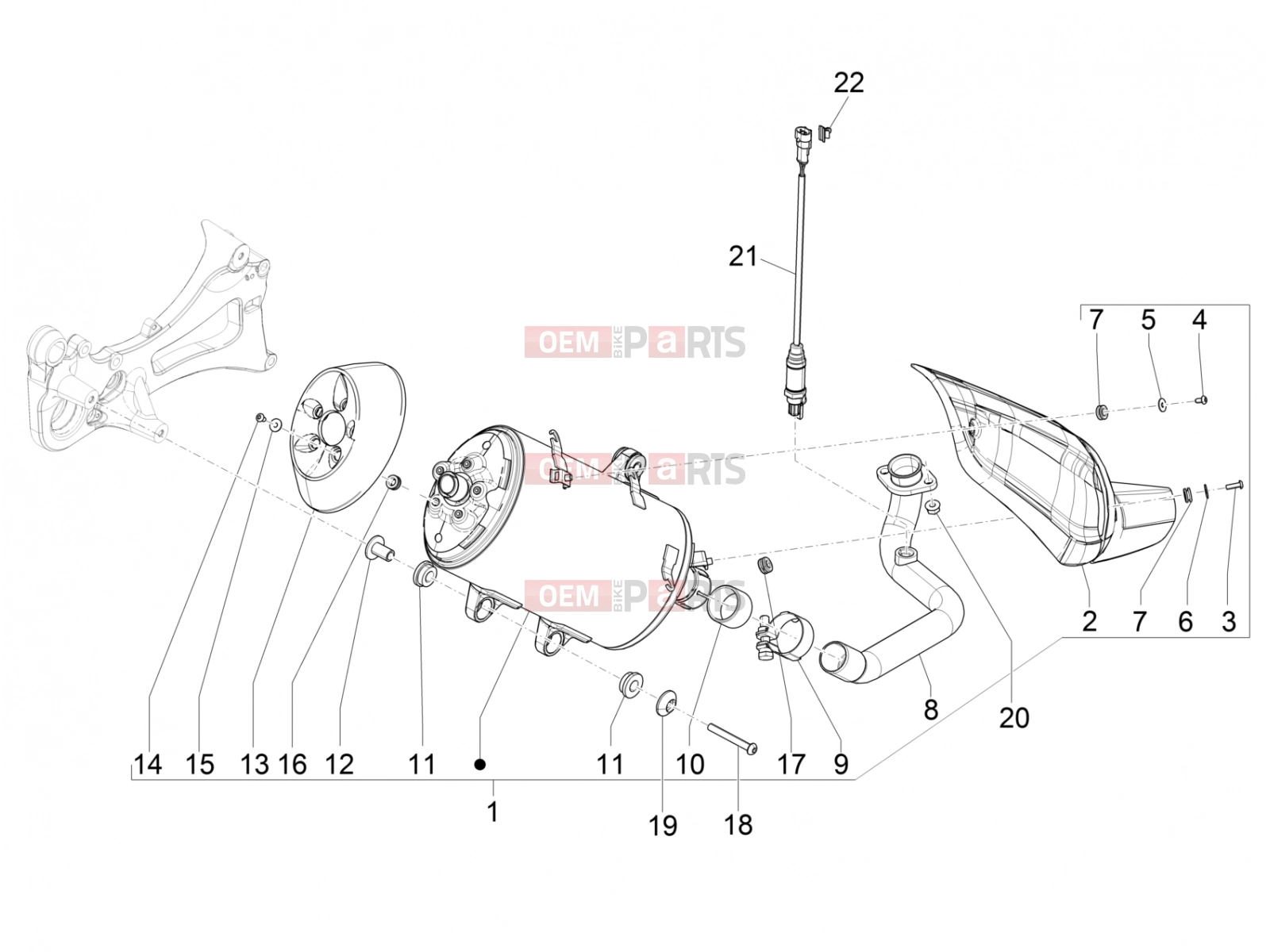 PIAGGIO Beverly 350 IE ABS Engine » Silencer