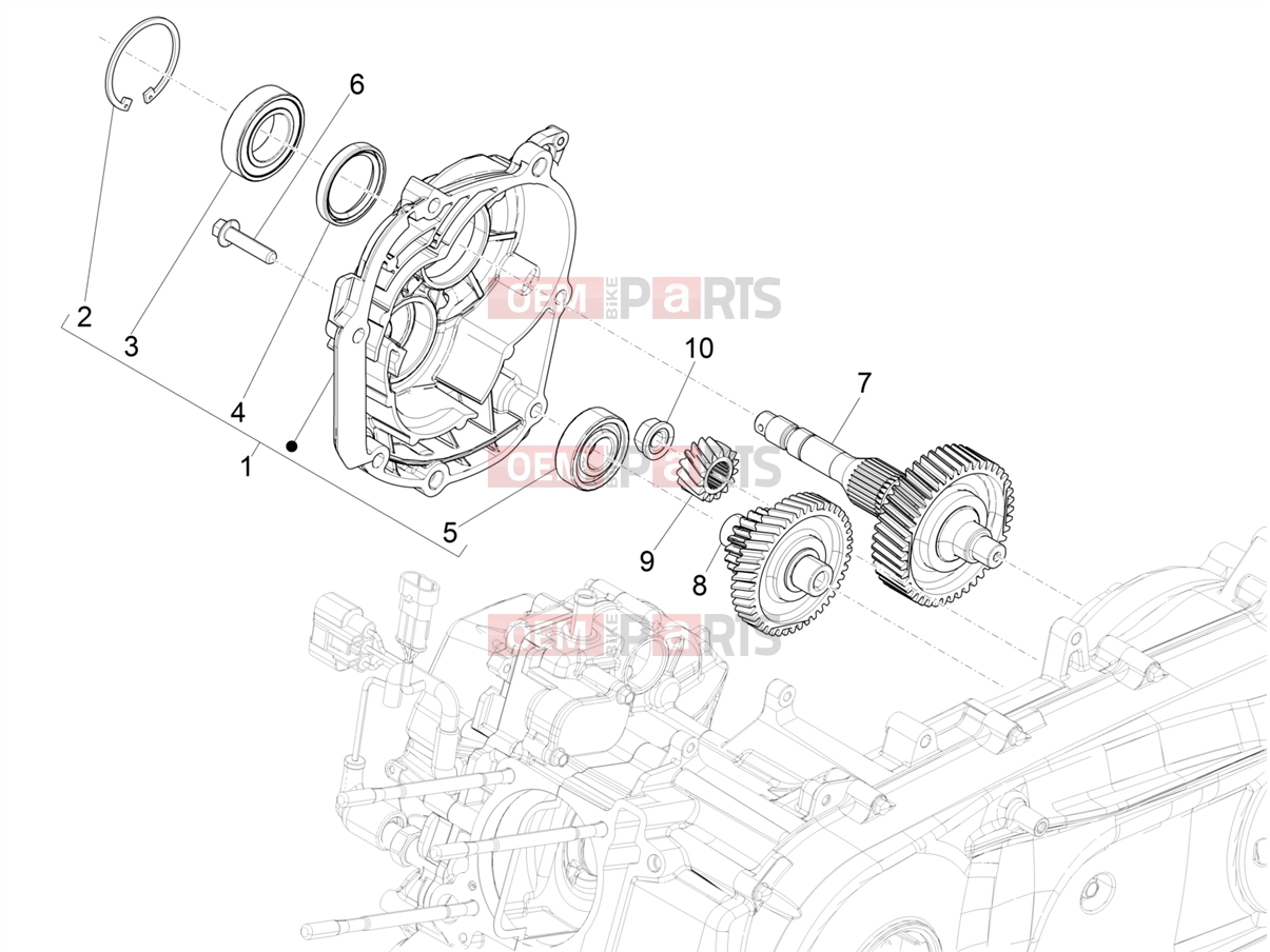 PIAGGIO MP3 400 Engine » Reduction unit