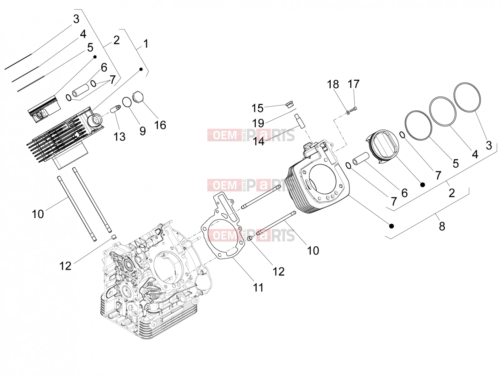 Engine » Cylinder - Piston - Motoguzzi Eldorado 1400 ABS 2021
