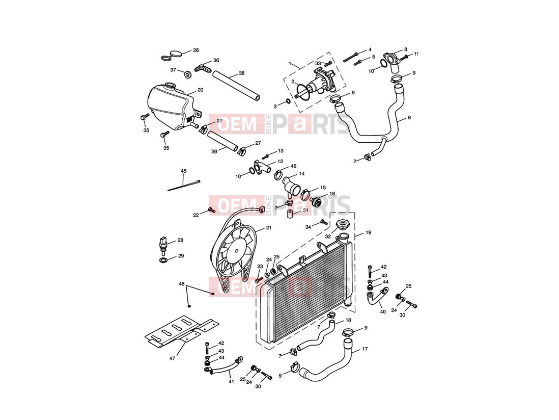 Triumph 2005 SPEED FOUR Cooling System