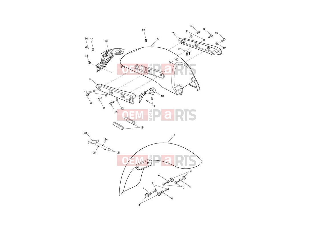 Triumph 2014 THUNDERBIRD STORM Mudguards