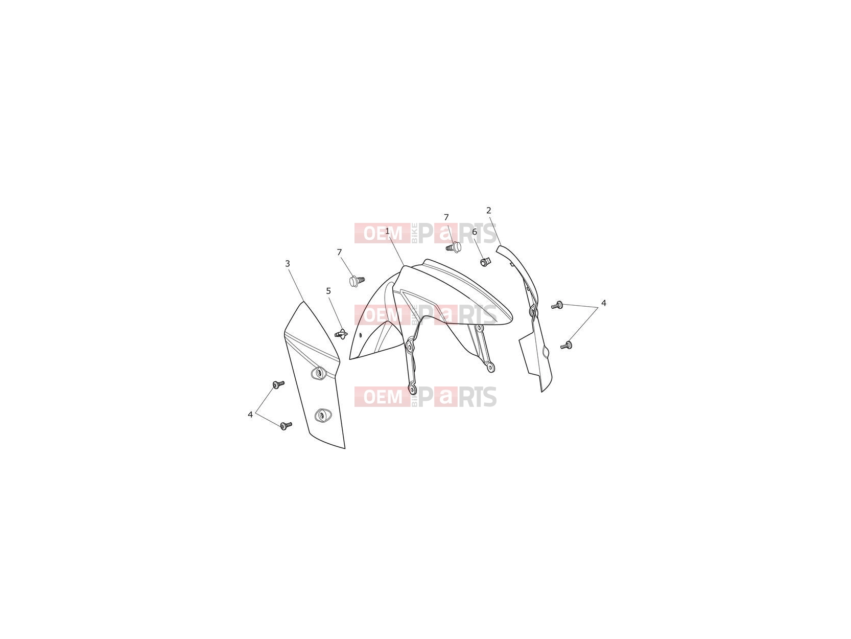 Front Mudguard - Triumph Tiger 800 > 674841 TIGER 800 2012