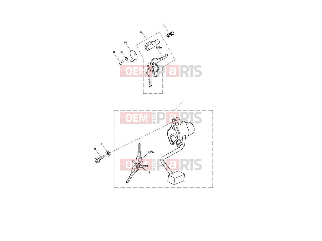 Triumph 2007 SPEEDMASTER EFI Ign Switch & Steer Lock 439975