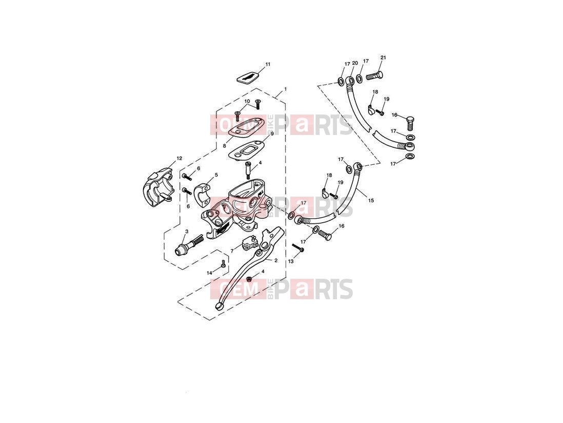 Triumph 2009 SPEEDMASTER EFI Front Master Cylinder & Hoses
