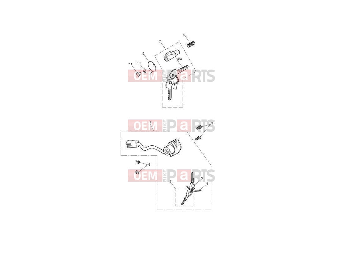 Triumph 2011 SPEEDMASTER EFI Ign Switch & Steer Lock 439976