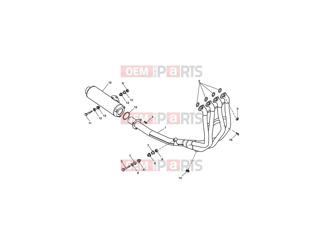 Triumph 2001 TT600 Exhaust System