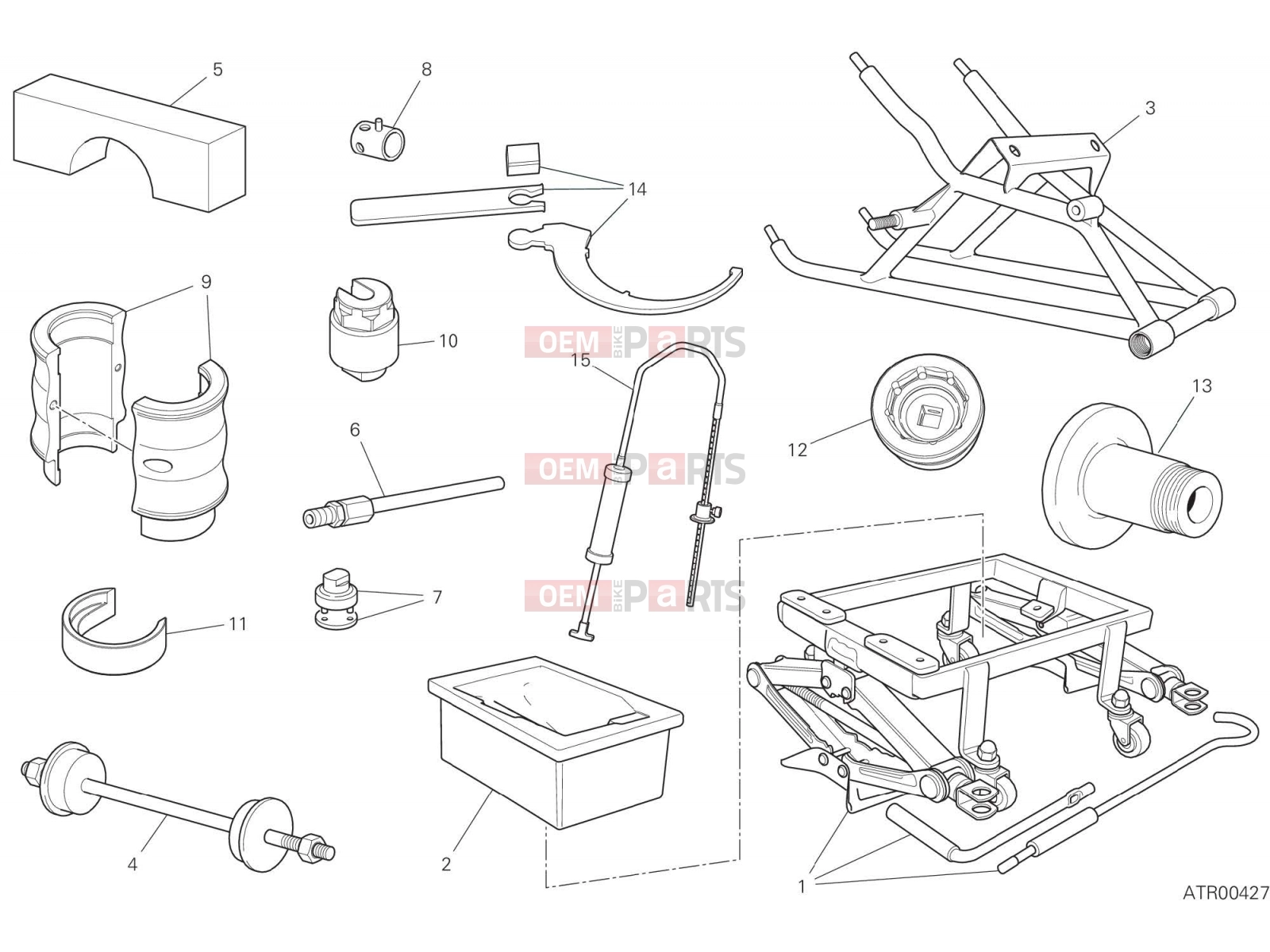 DUCATI 2022 Panigale V2 WORKSHOP SERVICE TOOLS (FRAME)