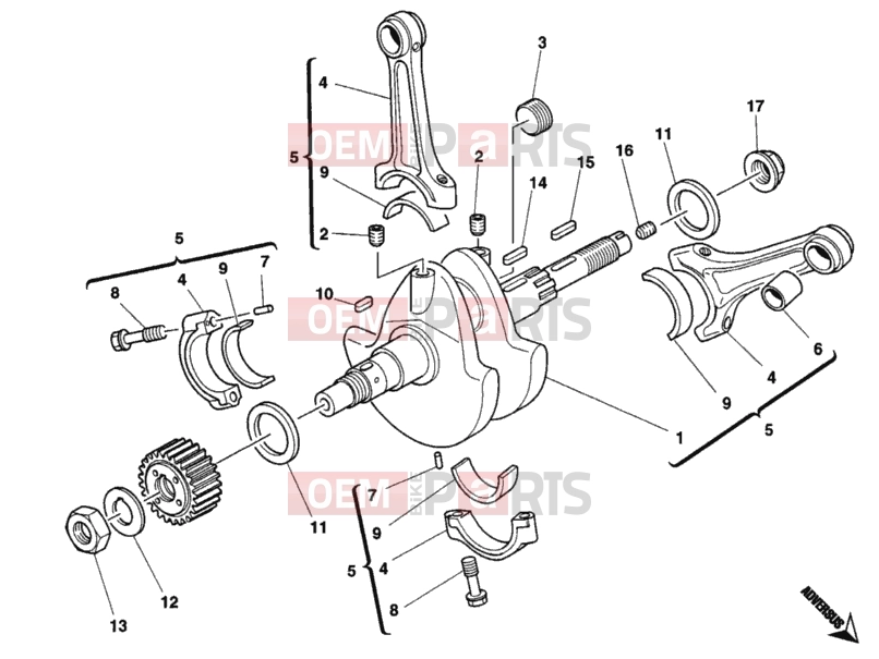DUCATI 2002 Monster 400 CRANKSHAFT » ENGINE CASE