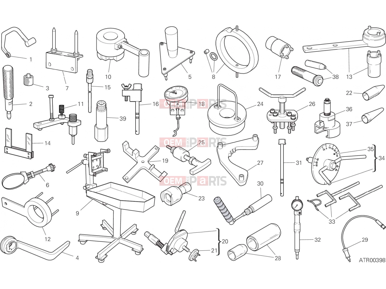 DUCATI 2022 XDiavel Nera WORKSHOP SERVICE TOOLS, ENGINE