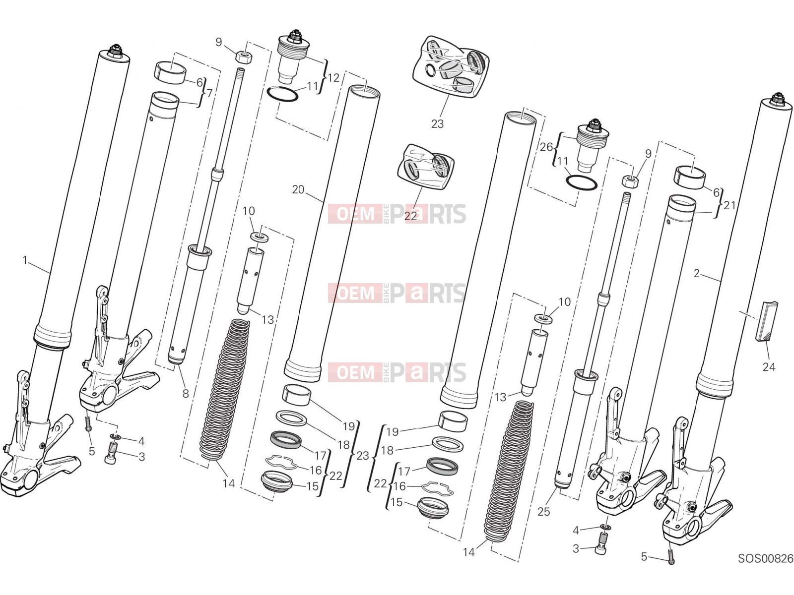 DUCATI 2023 Multistrada V2 FRONT FORK
