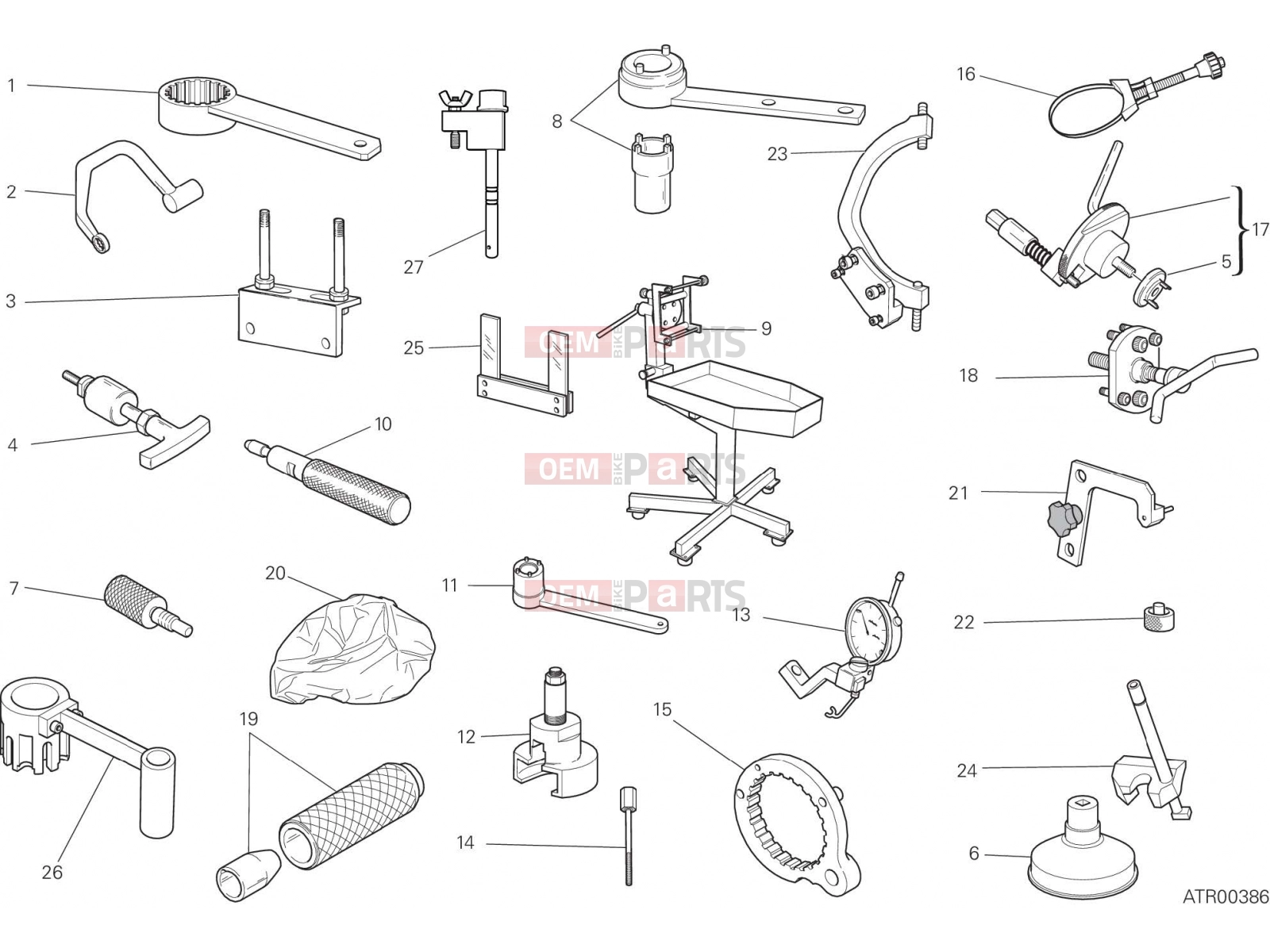 DUCATI 2023 Scrambler 1100 Tribute Pro WORKSHOP SERVICE TOOLS, ENGINE