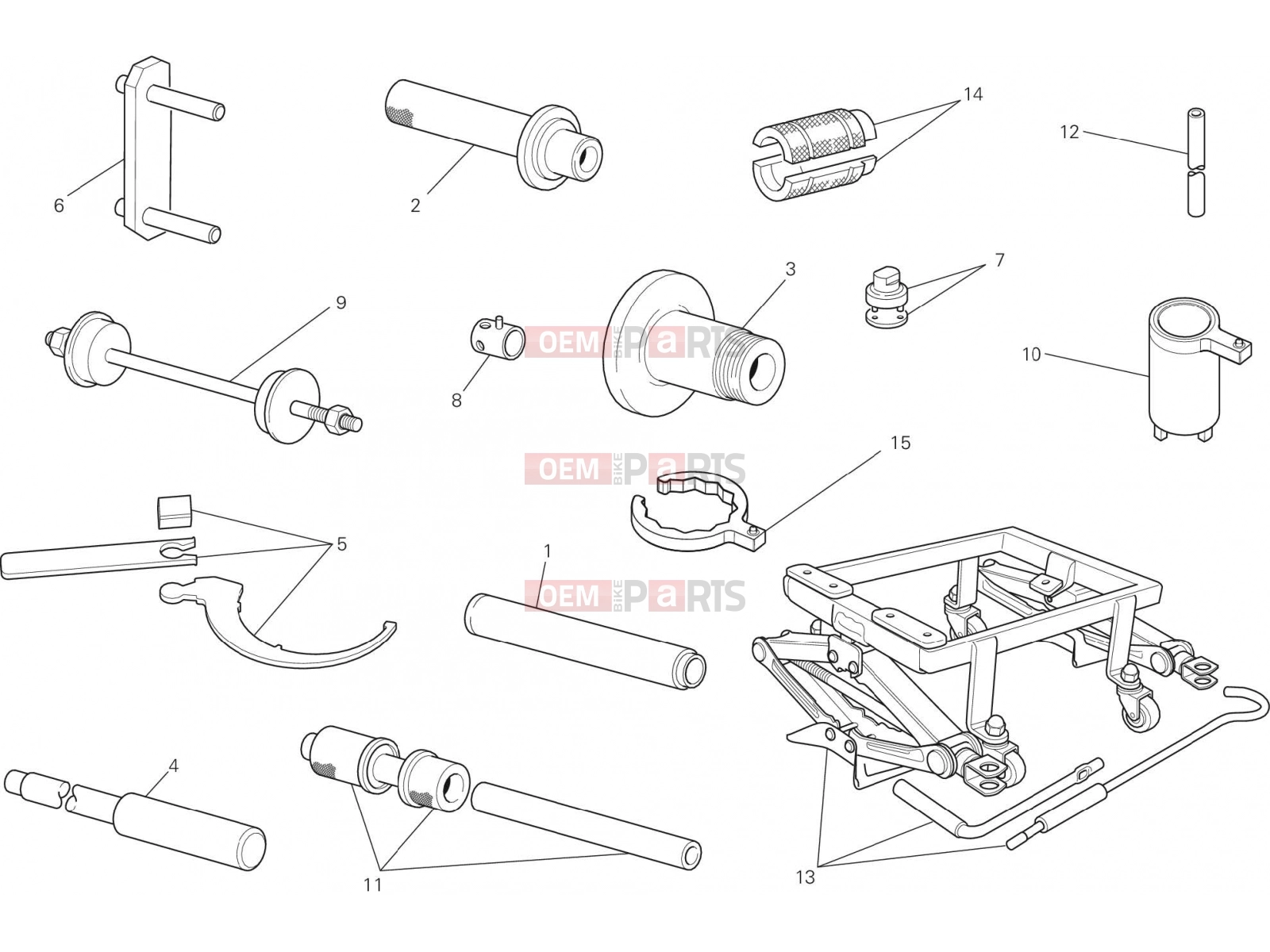 DUCATI 2016 Diavel Carbon WORKSHOP SERVICE TOOLS [MOD:DVLC]