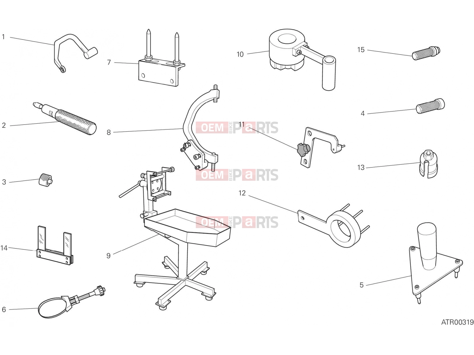DUCATI 2016 Multistrada 1200 WORKSHOP SERVICE TOOLS [MOD:MS1200]