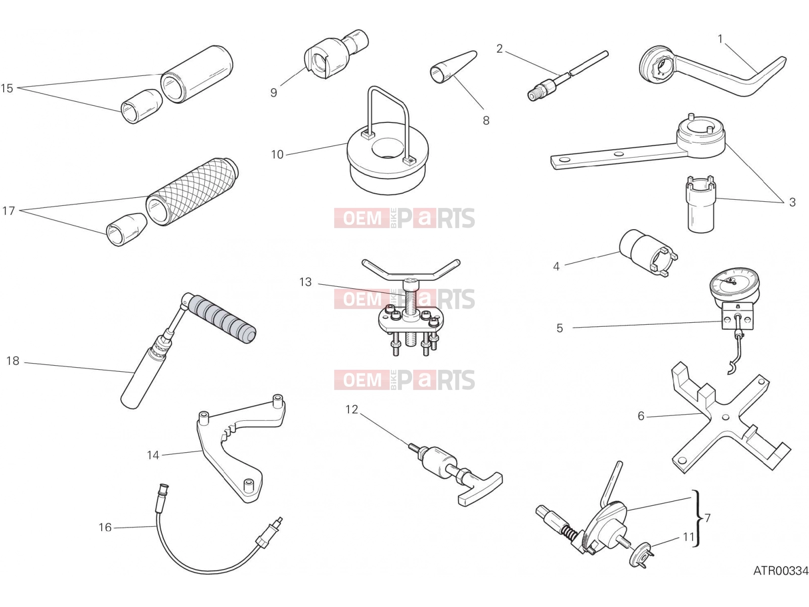 DUCATI 2016 Multistrada 1200 WORKSHOP SERVICE TOOLS [MOD:MS1200]