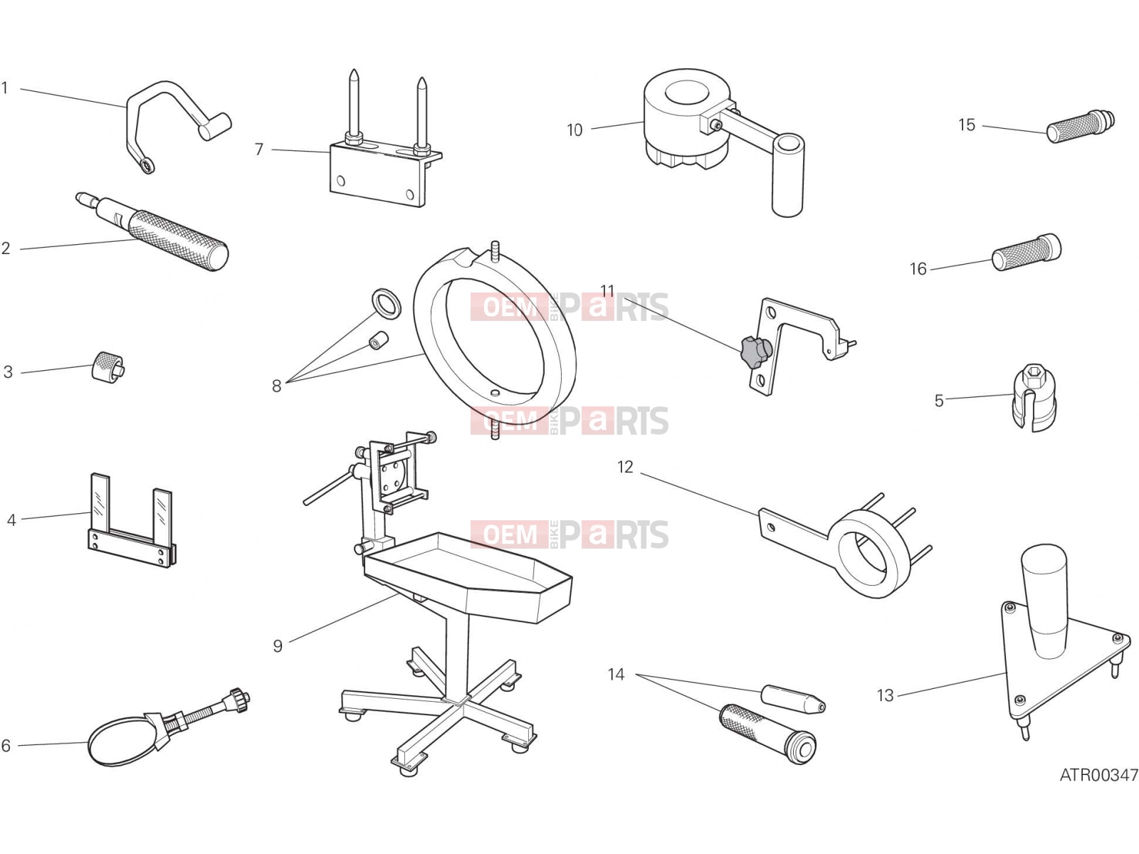 DUCATI 2017 Diavel Carbon WORKSHOP SERVICE TOOLS [MOD:DVLC]