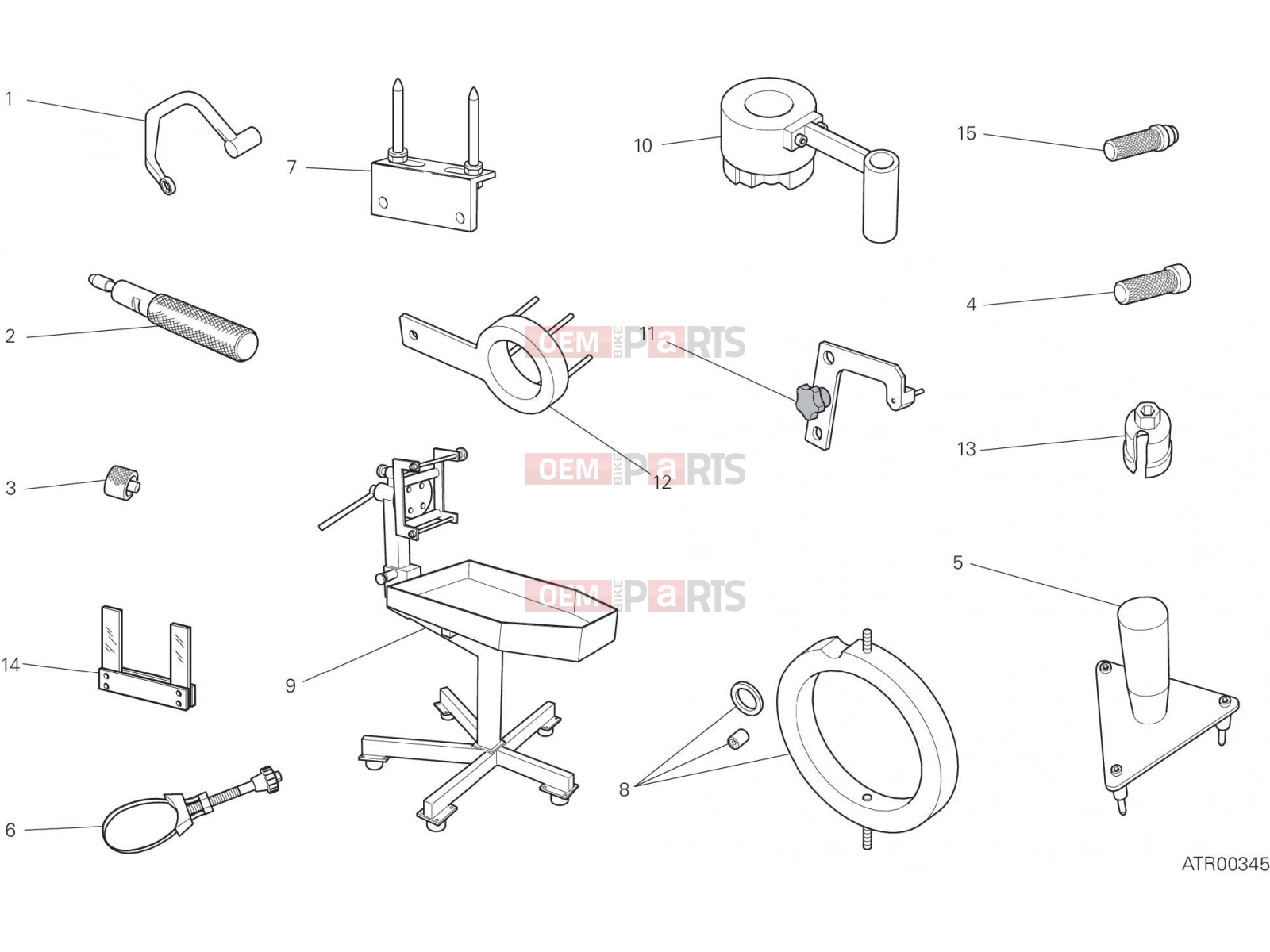 DUCATI 2017 Multistrada 1200 WORKSHOP SERVICE TOOLS [MOD:MS1200]
