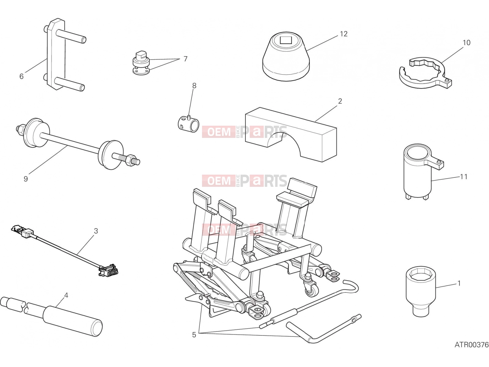 DUCATI 2018 Multistrada 950 WORKSHOP SERVICE TOOLS [MOD:MS950]