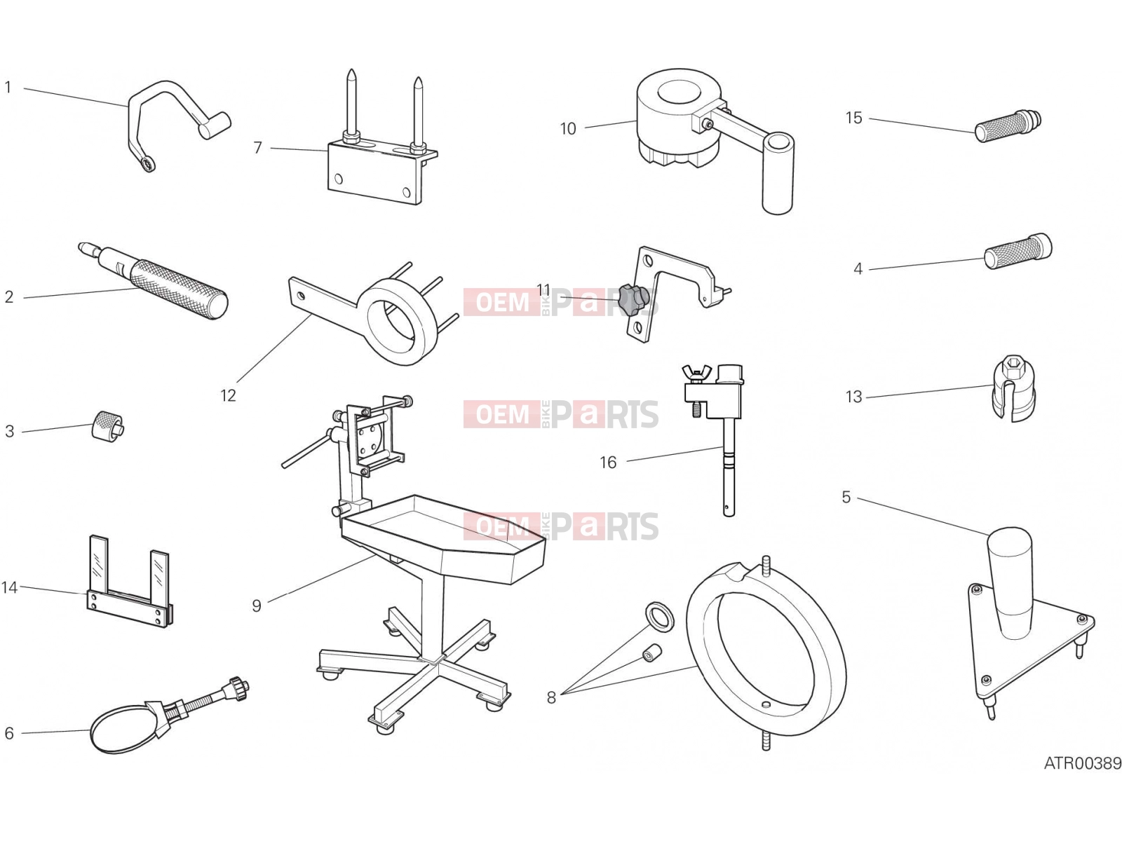 DUCATI 2019 Multistrada 1260 WORKSHOP SERVICE TOOLS [MOD:MS1260]