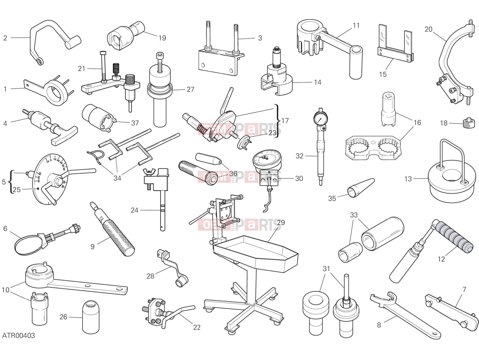 DUCATI 2023 Multistrada V2 WORKSHOP SERVICE TOOLS