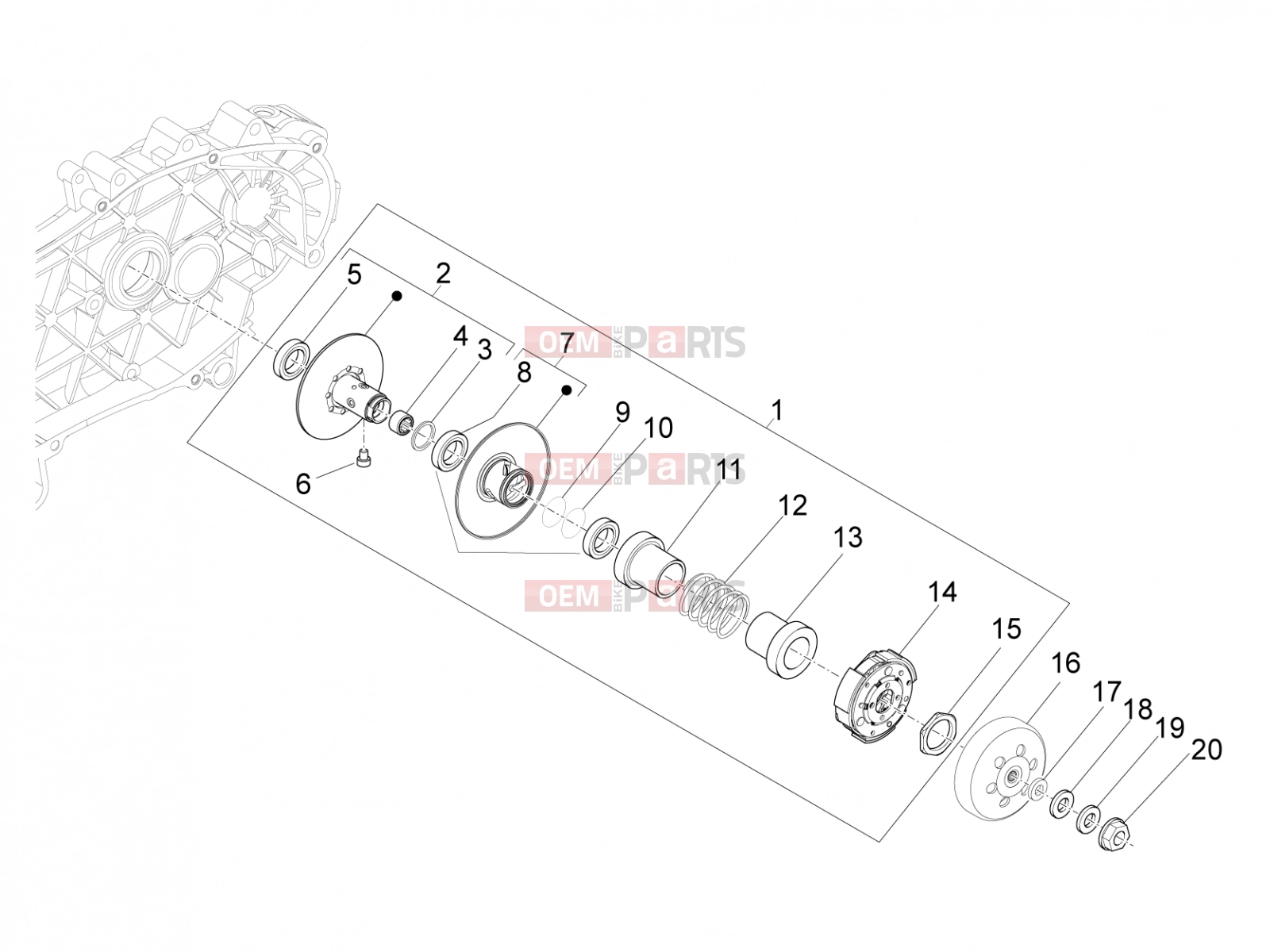 gilera 2016 Fuoco 500 LT Engine » Driven pulley