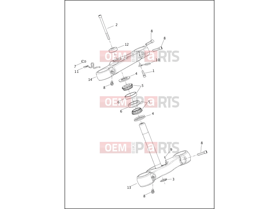 Harley-Davidson 2020 SOFTAIL SOFTAIL FAT BOB  - FXFB FORK BRACKETS, FRONT - FXBB, FXST