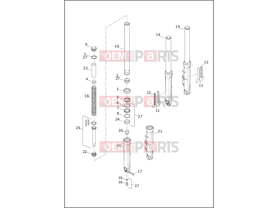 FORK, FRONT - FXBRS, FXLR - Harley-Davidson SOFTAIL BREAKOUT 114 - FXBRS 2020