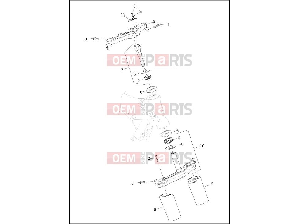 Harley-Davidson 2016 TRIKE FREEWHEELER  - FLRT FORK BRACKETS, FRONT