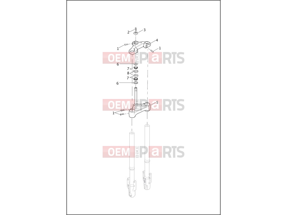 FORK, FRONT BRACKET - Harley-Davidson V-ROD MUSCLE - VRSCF 2014