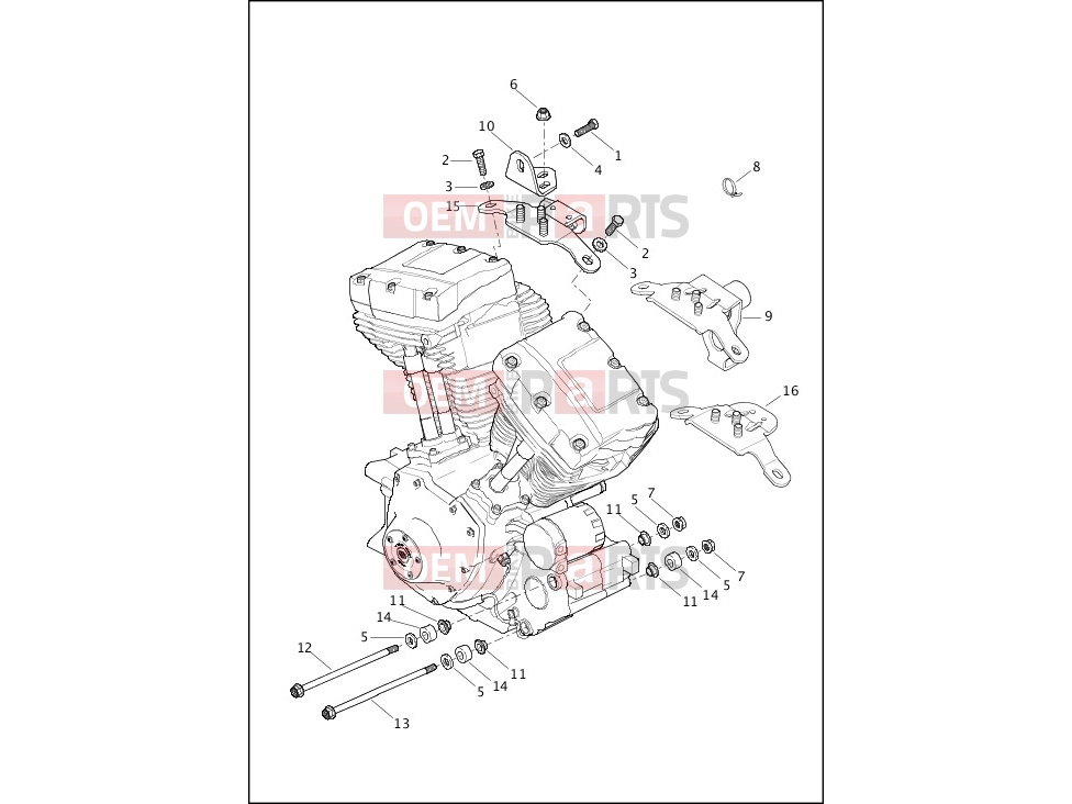 Harley-Davidson 2013 SOFTAIL SOFTAIL STANDARD  - FXST ENGINE MOUNTS