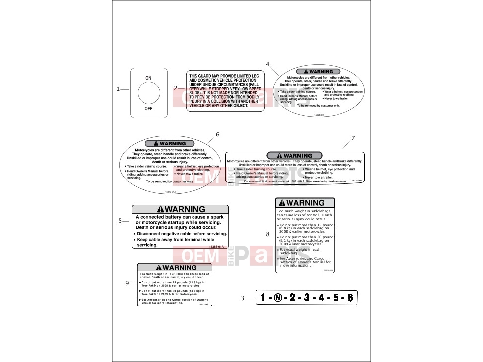 Harley-Davidson 2013 TOURING ROAD GLIDE CUSTOM  - FLTRX LABELS