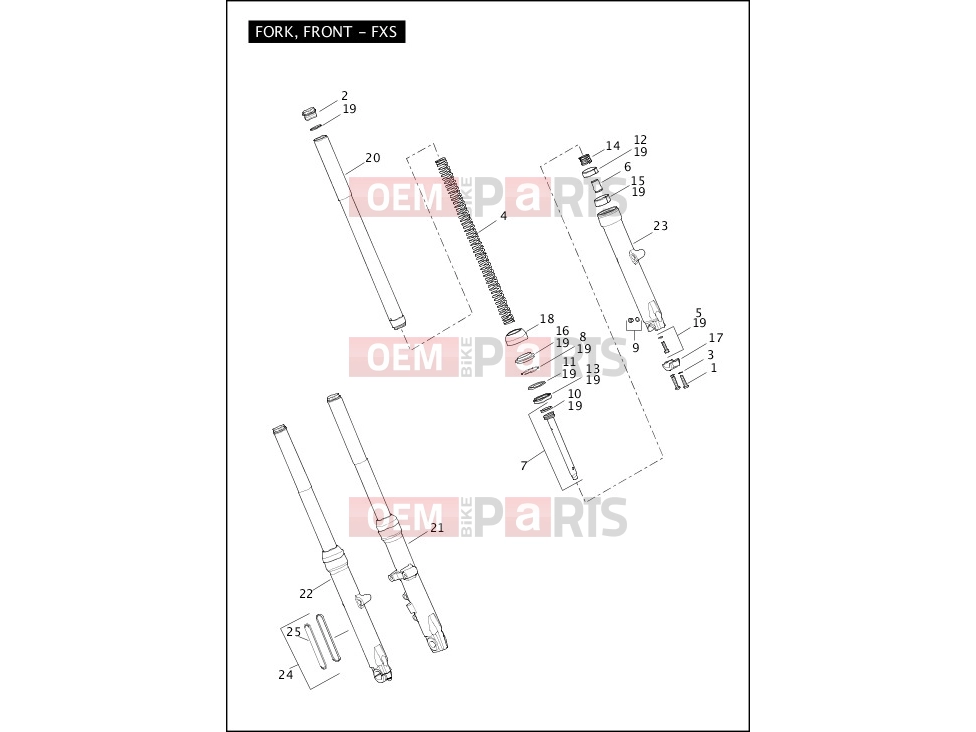 Harley-Davidson 2012 SOFTAIL FAT BOY  - FLSTF 103 FORK, FRONT - FXS