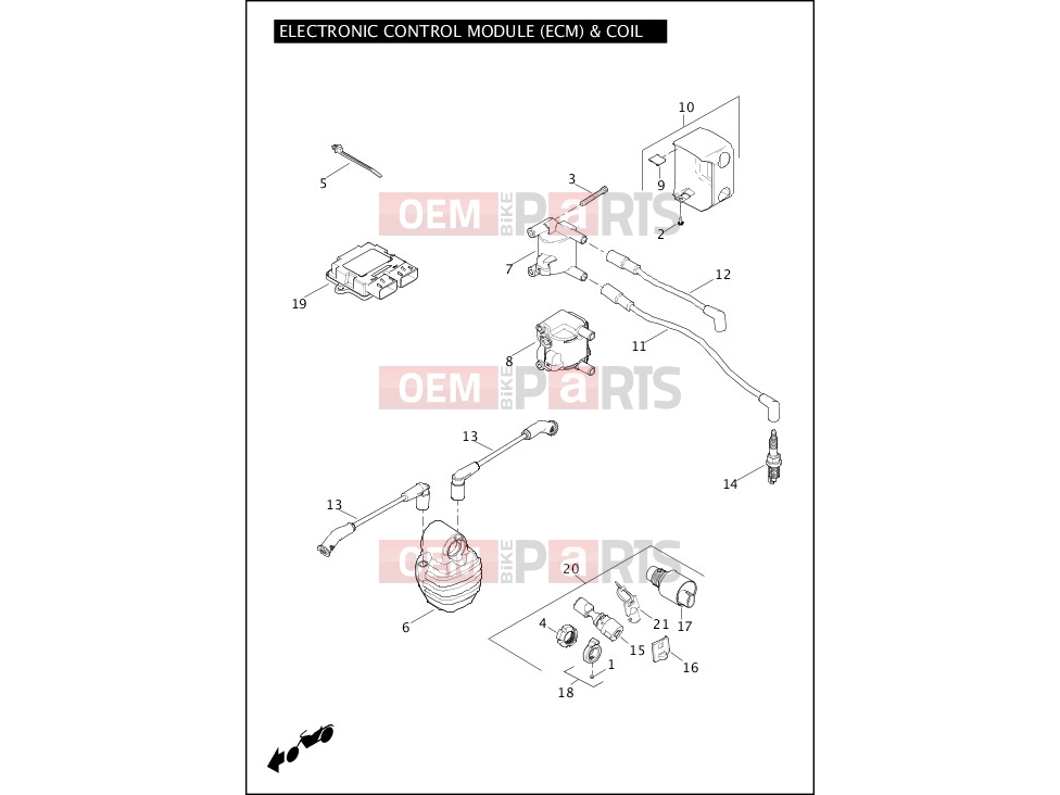 Harley-Davidson 2012 SOFTAIL BLACKLINE  - FXS 103 ELECTRONIC CONTROL MODULE (ECM) & COIL