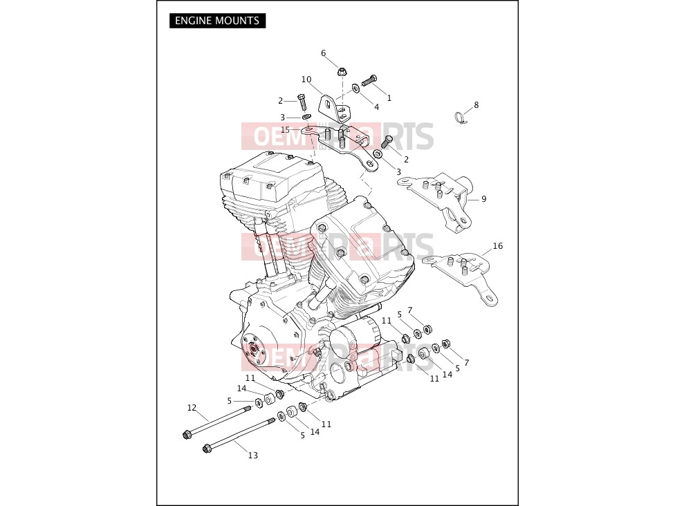 Harley-Davidson 2012 SOFTAIL SOFTAIL STANDARD  - FXST ENGINE MOUNTS