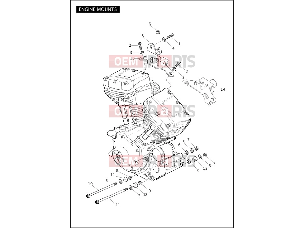 Harley-Davidson 2011 SOFTAIL FAT BOY  - FLSTF ENGINE MOUNTS